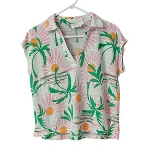 C&C California Linen Top Women Medium Tropical Vacation